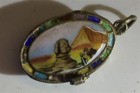 Enamelled Egyptian pendant